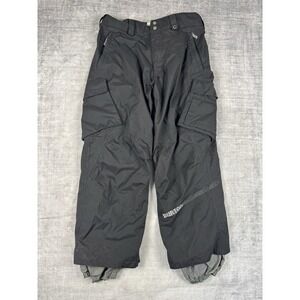 Burton Snow pants Mens Large Black Snowboarding Vtg Y2K Ski Cargo Pockets Baggy